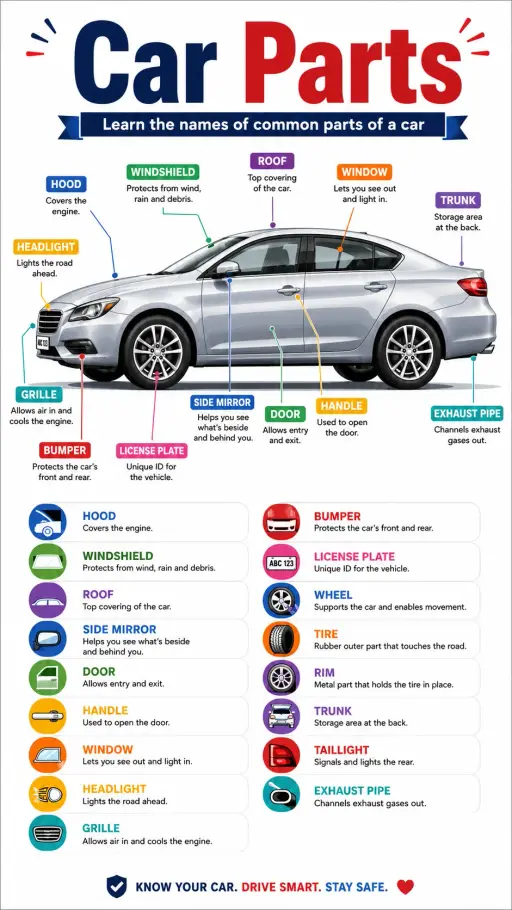 Car Parts Infographic