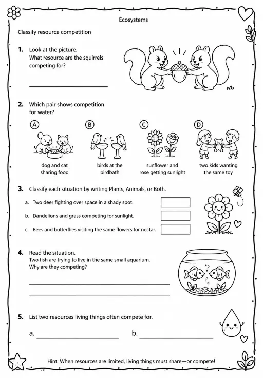 Classify resource competition