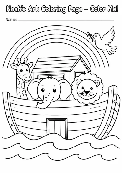 Noah's Ark Coloring Page