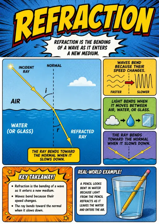 Refraction Waves Infographic