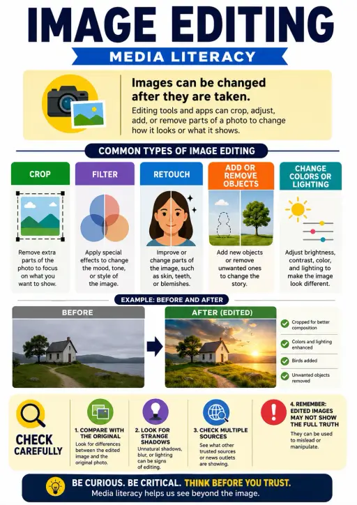 Image Editing Media Literacy Infographic