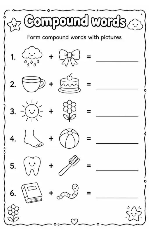 Form compound words with pictures