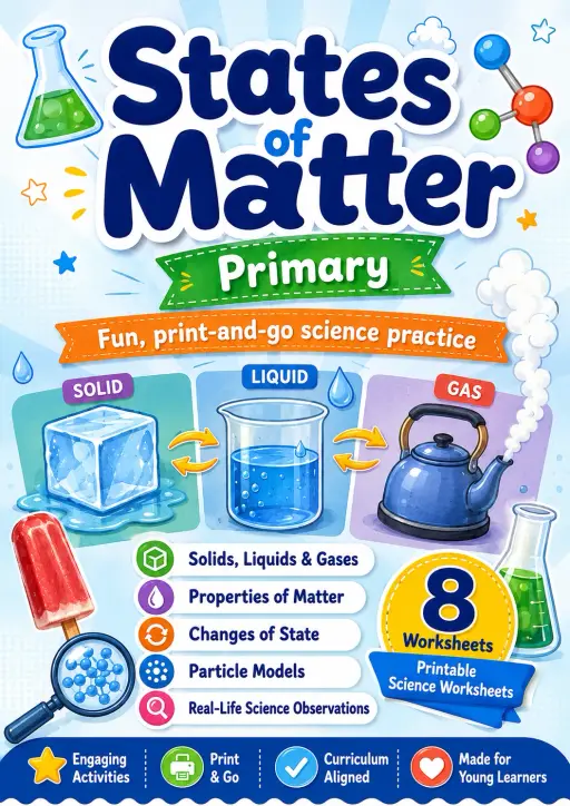 States of Matter Worksheet Pack