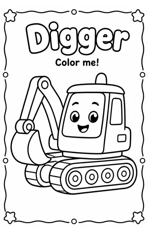 Digger Coloring Pages
