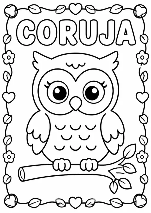 Desenho de Coruja para Colorir
