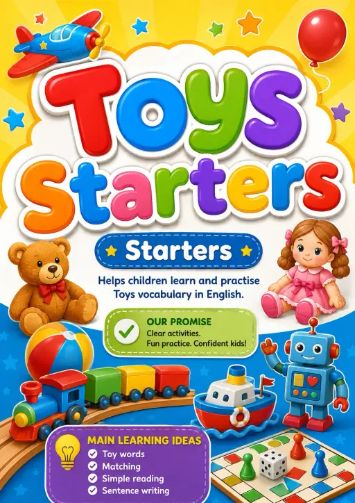 Toys Starters Vocabulary Worksheet Pack
