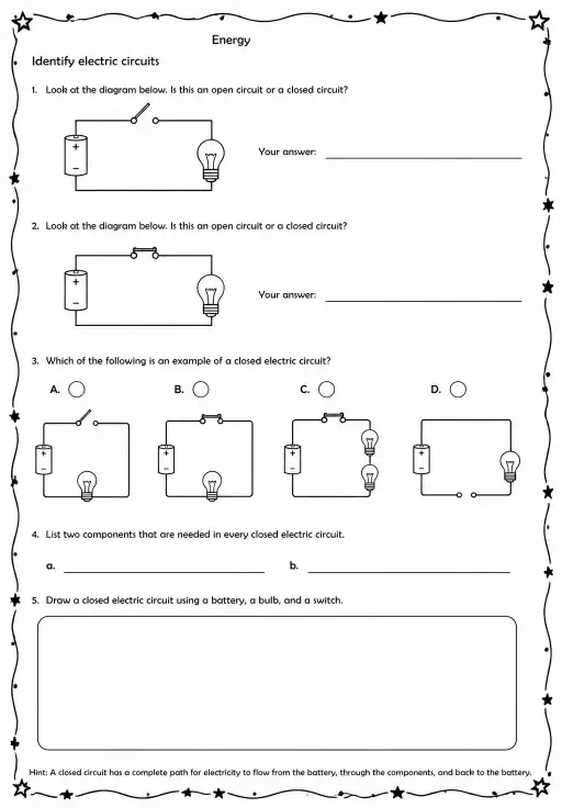 Identify electric circuits
