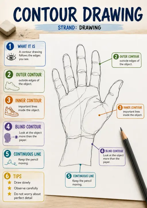 Contour Drawing Infographic