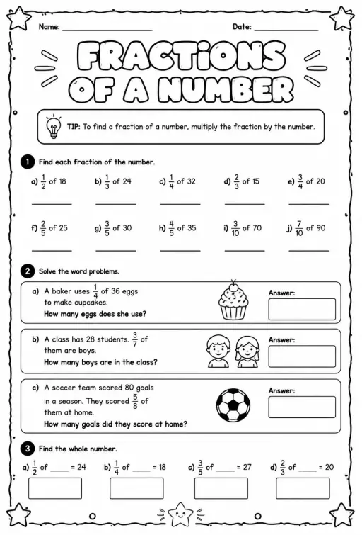Fractions of a number