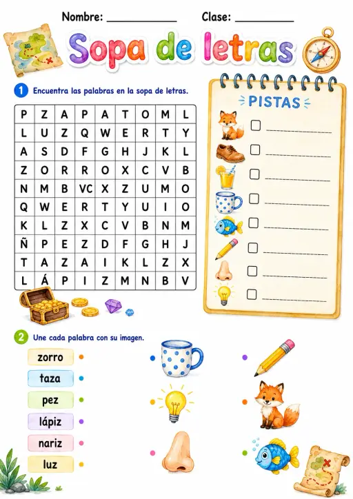 Spanish Letter Z Phonics Worksheets Pack