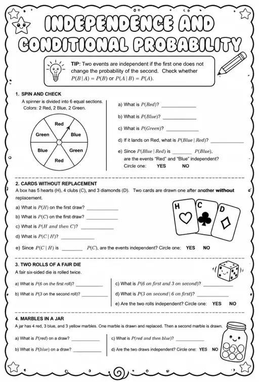 Independence and conditional probability