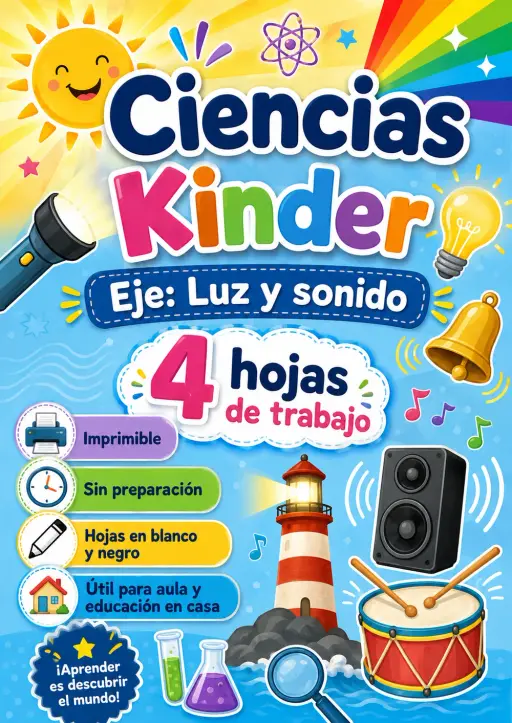 Kinder - Luz y sonido - Paquete de ciencias en español