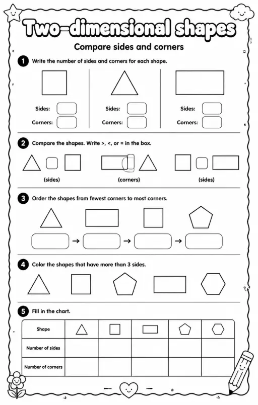 Compare sides and corners