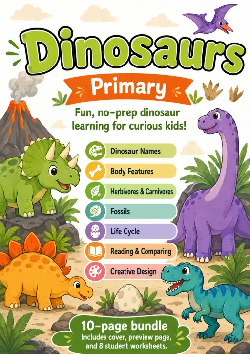 Dinosaurs Worksheet Pack
