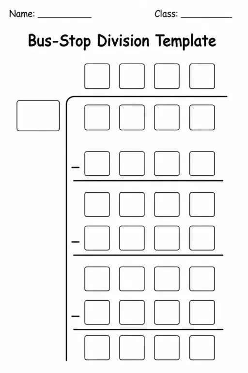 Bus-Stop Division Template