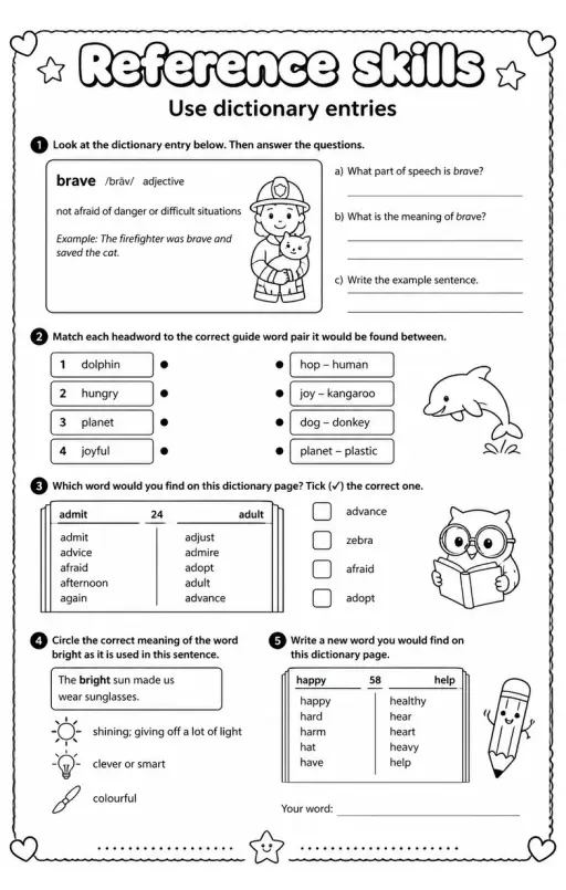 Use dictionary entries