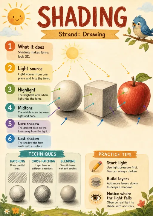 Shading Drawing Infographic