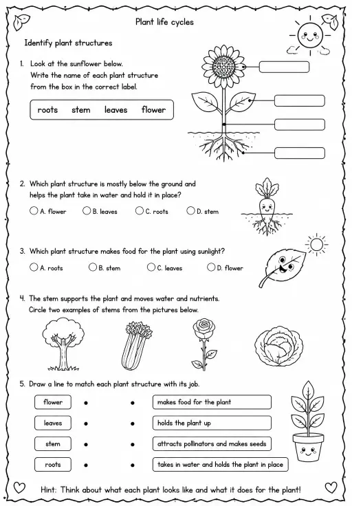 Identify plant structures