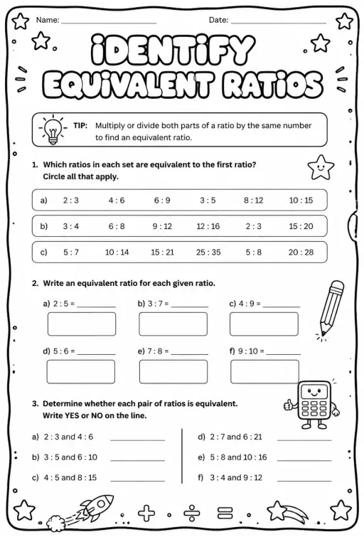 Identify equivalent ratios