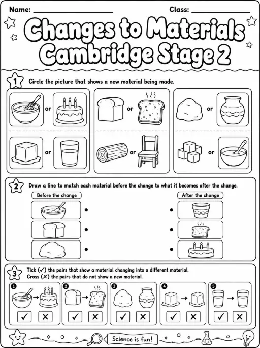 Changes to Materials Cambridge Stage 2