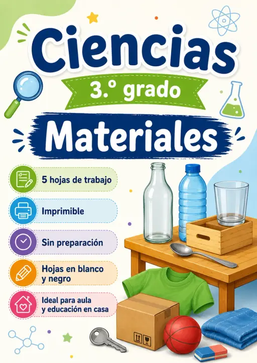 3.º grado - Materiales - Paquete de ciencias en español