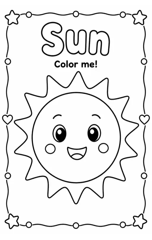 Sun Coloring Pages