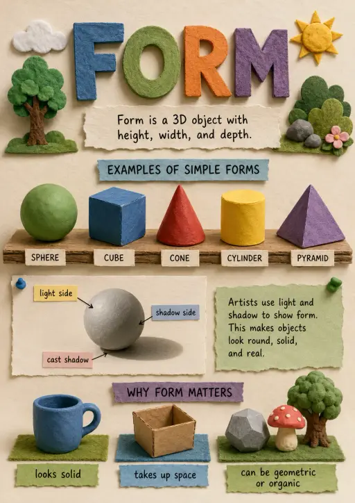 Simple Forms Art Elements Infographic