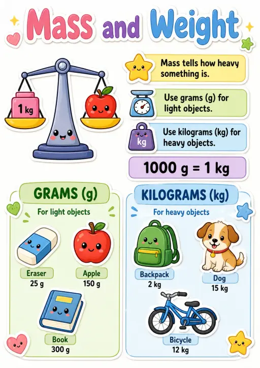 Mass and Weight Measurement Infographic