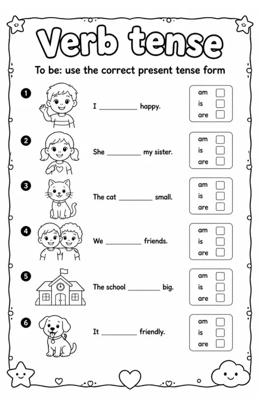 To be: use the correct present tense form