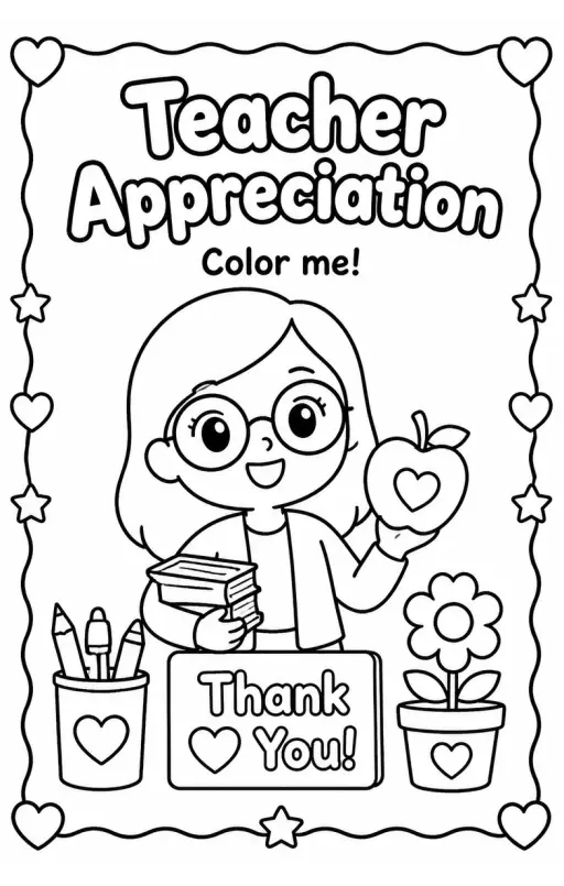 Teacher Appreciation Coloring Pages