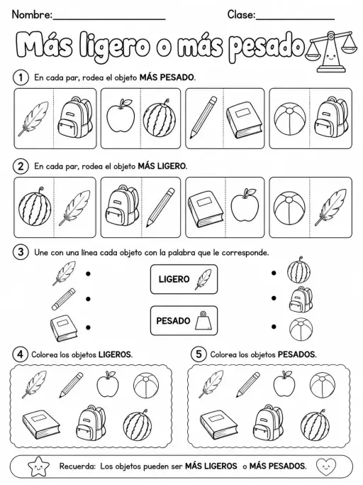 2.º grado - medidas de longitud, masa y capacidad - Paquete de fichas - Conjunto 3