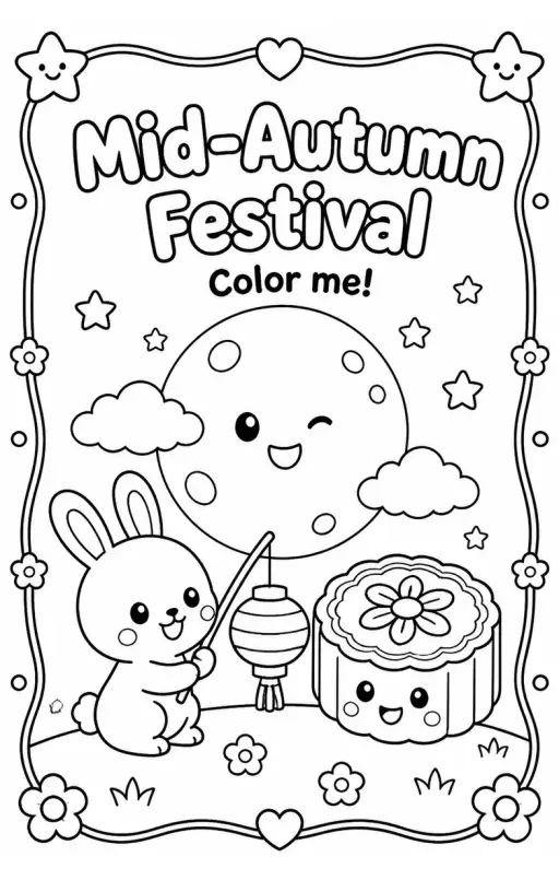 Mid-Autumn Festival Coloring Pages