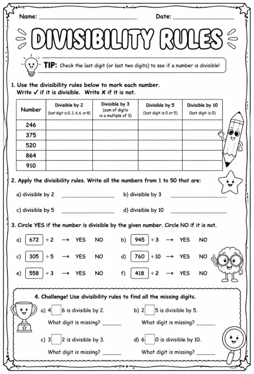Divisibility rules