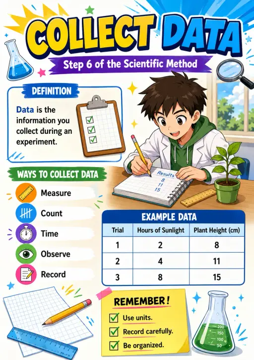 Collect Data Scientific Method Infographic
