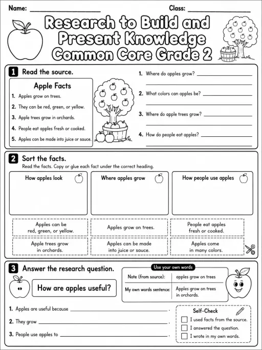 Research to Build and Present Knowledge Common Core Grade 2