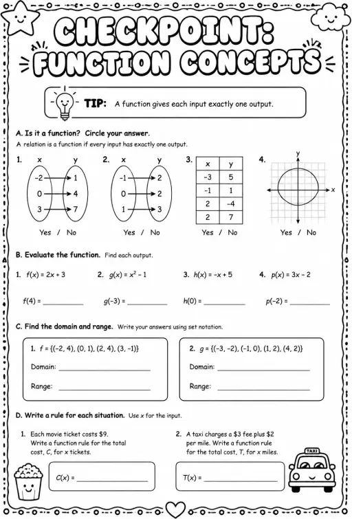 Checkpoint: Function concepts