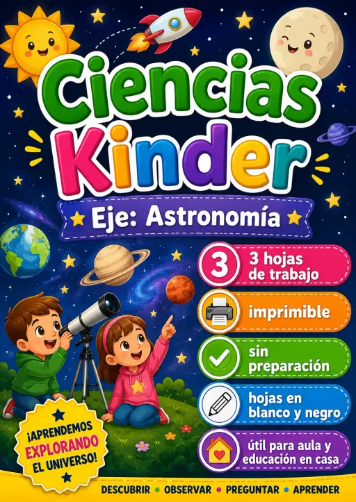 Kinder - Astronomía - Paquete de ciencias en español