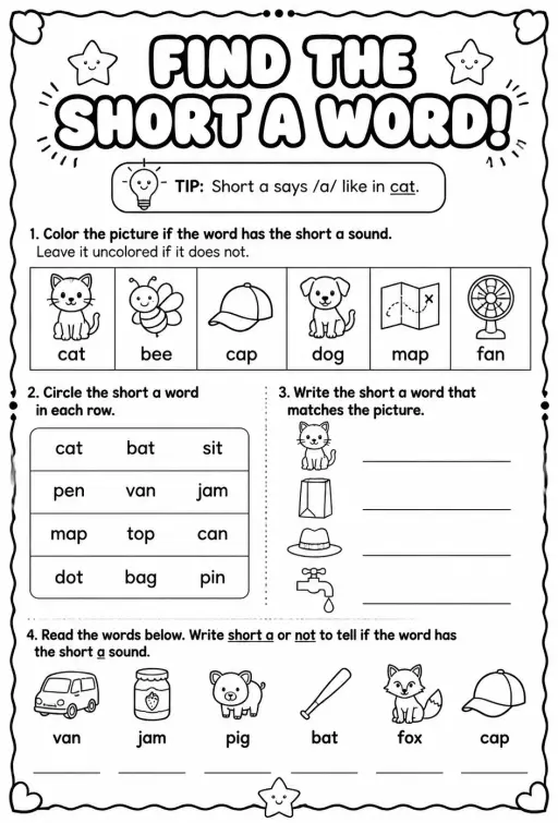 Find the short a word