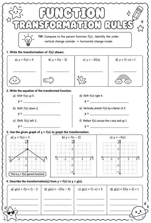 Function transformation rules