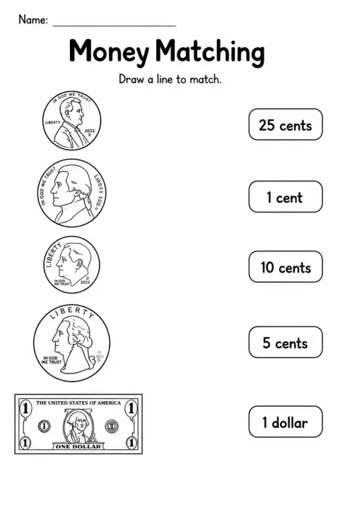 Money Matching — Grade 2