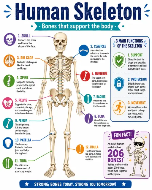 Human Skeleton Infographic