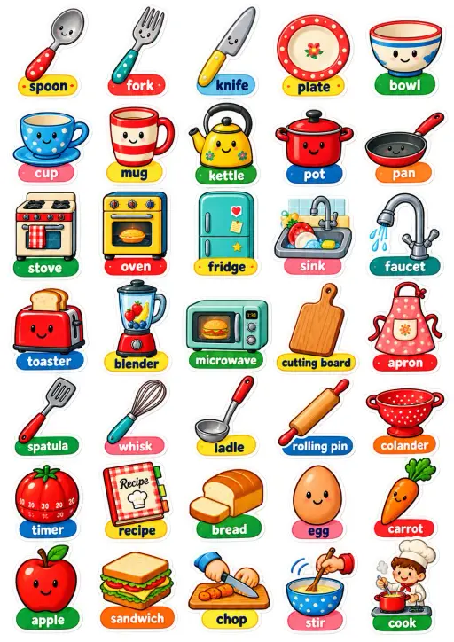 Core Picture Vocabulary Sticker Pack 05