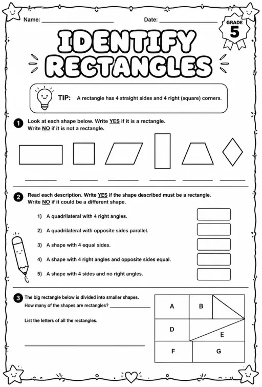 Identify rectangles