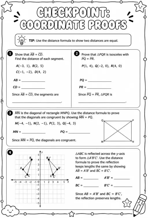 Checkpoint: Coordinate proofs