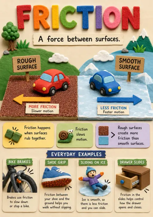 Friction Forces Infographic
