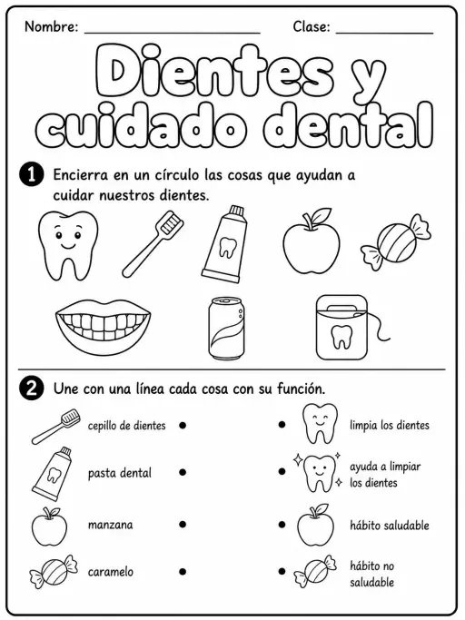 1.º grado - cuerpo humano y salud - Paquete de fichas - Conjunto 6