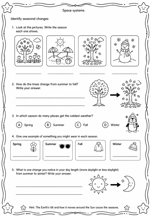 Identify seasonal changes