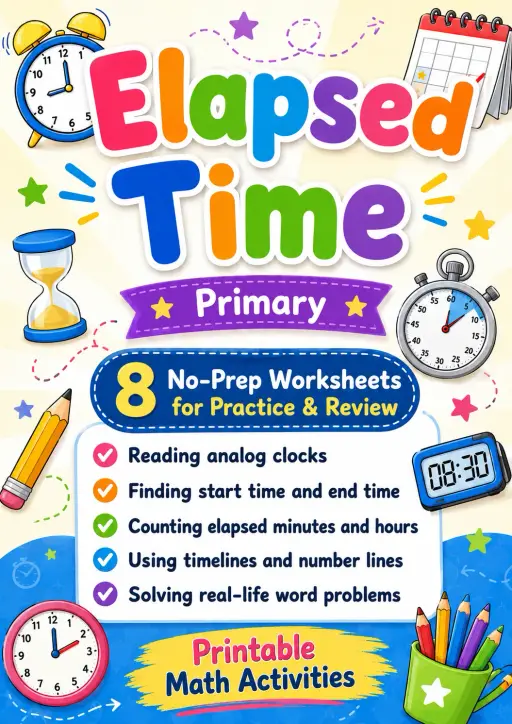 Elapsed Time Worksheet Pack