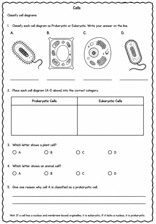 Classify cell diagrams