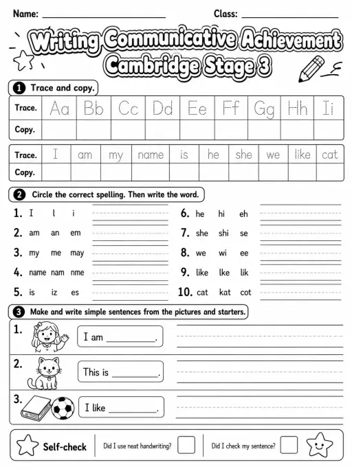Writing Communicative Achievement Cambridge Stage 3